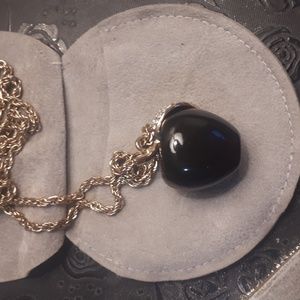 Vintage Kenneth Jay Lane black apple necklace